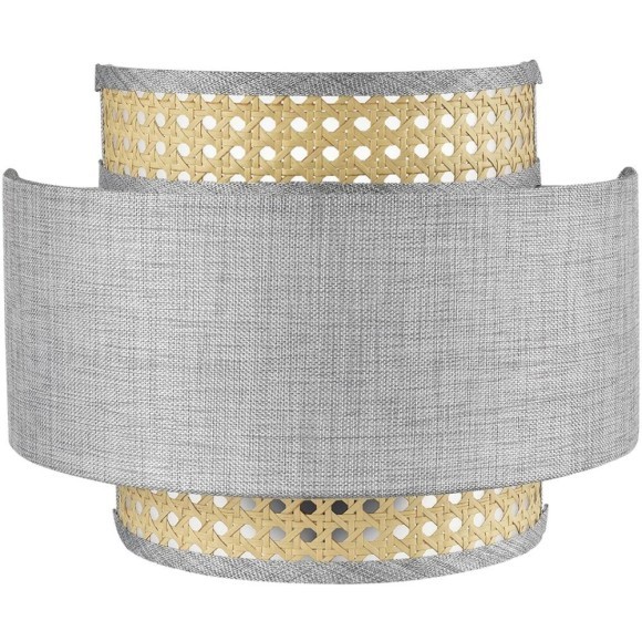 8043/1W MODERNI LN24 черный/серый/бежевый, металл/текстиль/ротанг Бра Е27 1*60W 220V LAUNA 8043/1W MODERNI LN24 черный/серый/бежевый, металл/текстиль/ротанг Бра Е27 1*60W 220V LAUNA