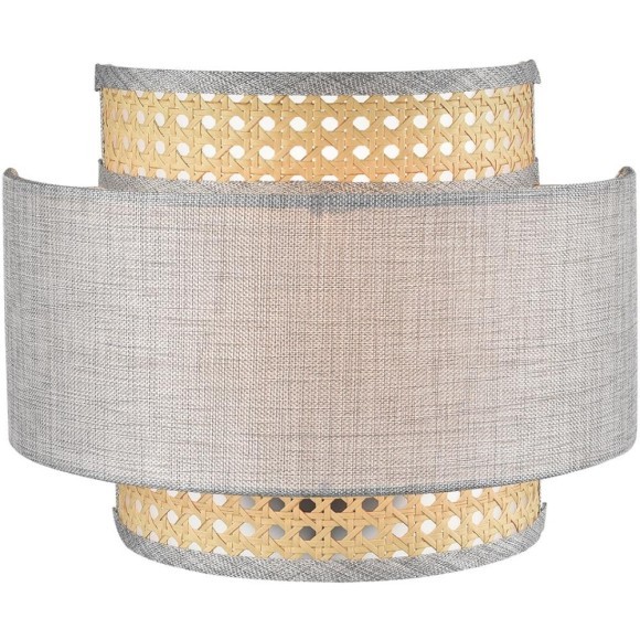 8043/1W MODERNI LN24 черный/серый/бежевый, металл/текстиль/ротанг Бра Е27 1*60W 220V LAUNA 8043/1W MODERNI LN24 черный/серый/бежевый, металл/текстиль/ротанг Бра Е27 1*60W 220V LAUNA