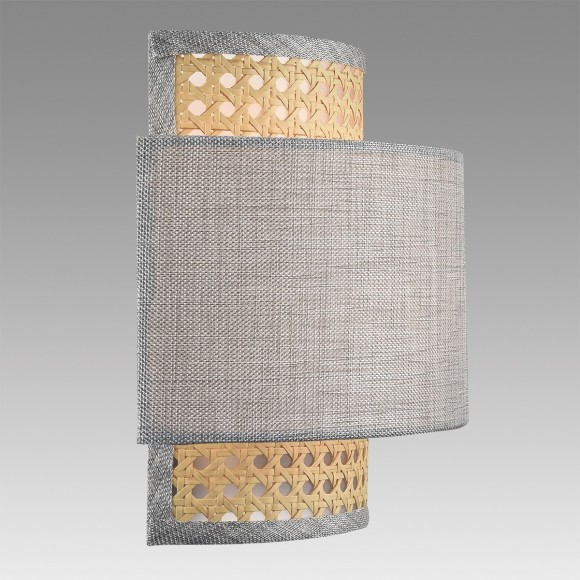 8043/1W MODERNI LN24 черный/серый/бежевый, металл/текстиль/ротанг Бра Е27 1*60W 220V LAUNA 8043/1W MODERNI LN24 черный/серый/бежевый, металл/текстиль/ротанг Бра Е27 1*60W 220V LAUNA