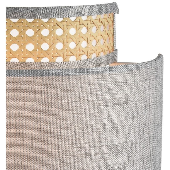 8043/1W MODERNI LN24 черный/серый/бежевый, металл/текстиль/ротанг Бра Е27 1*60W 220V LAUNA 8043/1W MODERNI LN24 черный/серый/бежевый, металл/текстиль/ротанг Бра Е27 1*60W 220V LAUNA