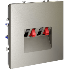 Розетка акустическая встраиваемая VOLTUM S70 4-местная, (шелк)