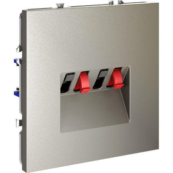 Розетка акустическая встраиваемая VOLTUM S70 4-местная, (шелк)