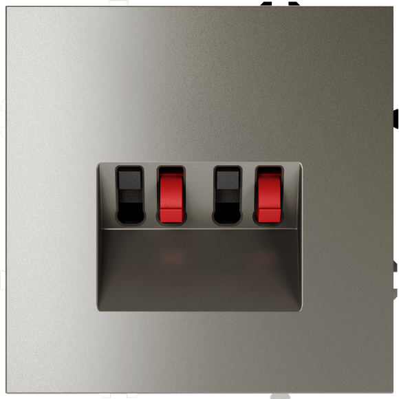 Розетка акустическая встраиваемая VOLTUM S70 4-местная, (шелк)