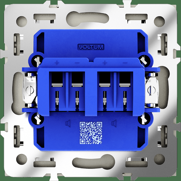 Розетка акустическая встраиваемая VOLTUM S70 4-местная, (шелк)