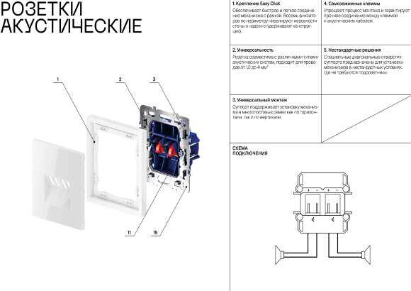 VLS060304 Розетка акустическая 4-местная для подключения динамиков и других звуковоспроизводящих устройств (для проводов сечением 0,5 — 4 ММ²) шелкового цвета VOLTUM S70 (шелк) VLS060304 Розетка акустическая 4-местная для подключения динамиков и других звуковоспроизводящих устройств (для проводов сечением 0,5 — 4 ММ²) шелкового цвета VOLTUM S70 (шелк)