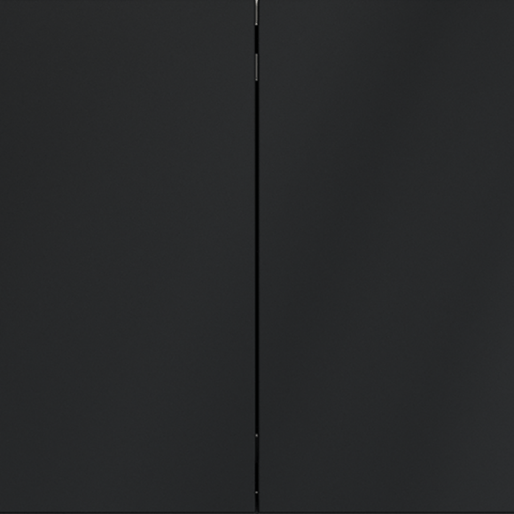 Выключатель с самовозвратом встраиваемый VOLTUM S70 двухклавишный 10А, (графит)