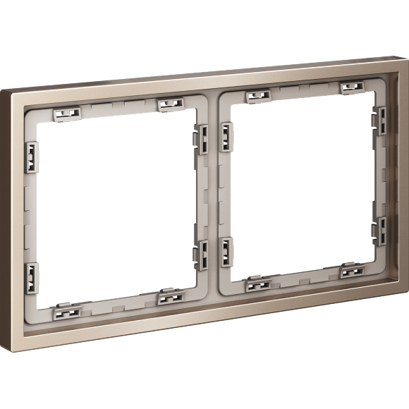 Рамка металлическая на 2 поста, S70 Metal (платина)