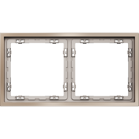 Рамка металлическая на 2 поста, S70 Metal (платина)