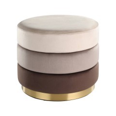 424132 MASHIKE Пуф круглый, D500, полиэстер многоцветный, металл латунь 424132 MASHIKE Пуф круглый, D500, полиэстер многоцветный, металл латунь