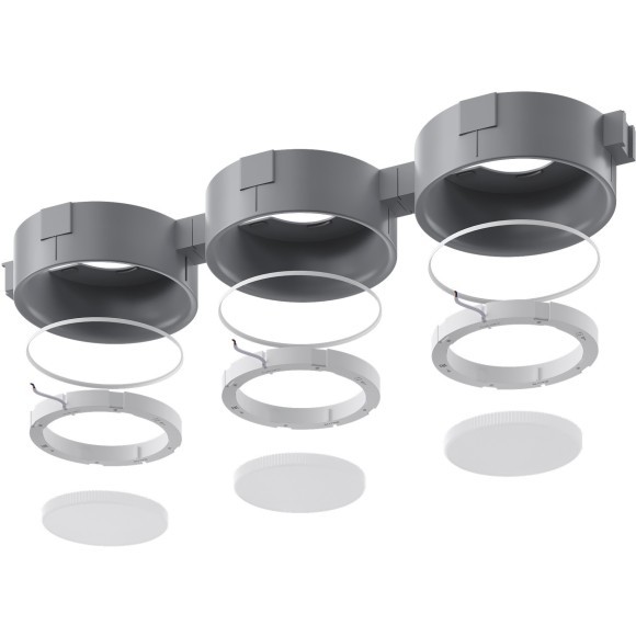 ST760.508.01 Св-к встр. в натяжной потолок  Белый, Серый GX53 1*12W 120 IP20 L108xW-xH 220V Без ламп Встраиваемые светильники