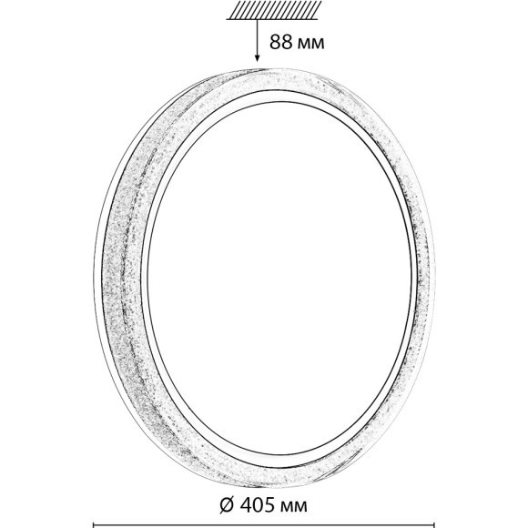 Светильник LED 48Вт 3000-6000К D405 IP43 пульт ДУ Sonex KRISTY 7781/DL