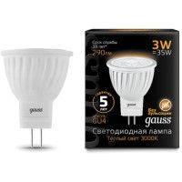 132517103 Светодиодная лампа Gauss Софит 3W 290Lm 3000K GU4 
