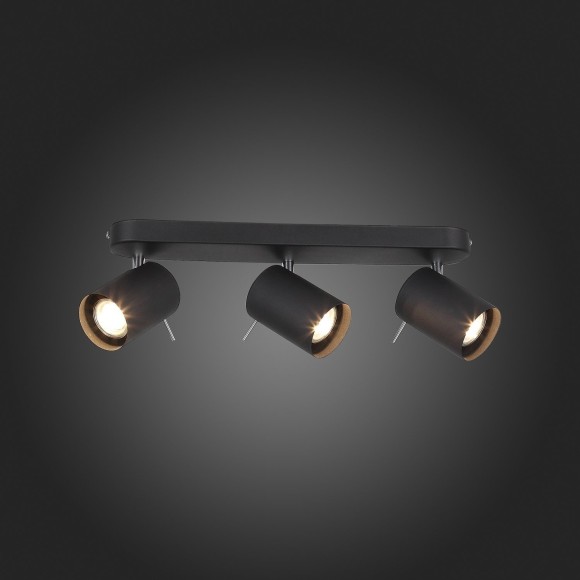 SL597.401.03 Спот ST-Luce Черный, Хром/Черный GU10 LED 3*3W Потолочные светильники