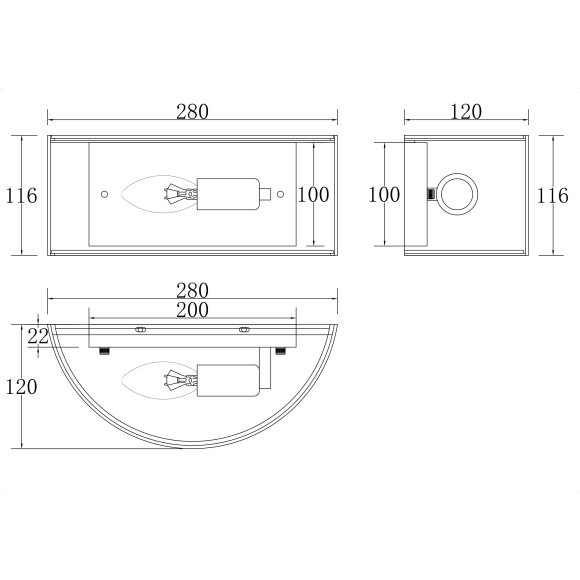 Бра Maytoni MOD096WL-01CH R IPple под лампу 1xE14 40W Бра Maytoni MOD096WL-01CH R IPple под лампу 1xE14 40W