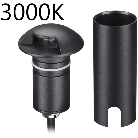 6662/1GL3 NATURE ODL25 черный/металл Встраиваемый грунтовый светильник IP67 LED 3W 3000K 12V/24V WALD (нужен драйвер 357781/357782)