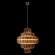 10579/600 Amber Loft It CELEBRATION Подвесная люстра, 19 x E14 до 40 Вт, бронзовое металлическое основание, янтарные стеклянные плафоны, IP20