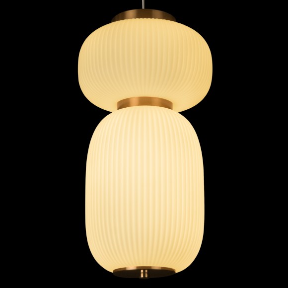 10422/B LOFT IT DUFF Подвесной светильник бронзовый с белым стеклянным плафоном, LED 39 Вт, 4000 К, 220 В
