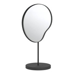425052 Зеркало декоративное настольное MUNGERANIE, L190, B125, H330, зеркальное стекло, металл, чёрный 425052 Зеркало декоративное настольное MUNGERANIE, L190, B125, H330, зеркальное стекло, металл, чёрный