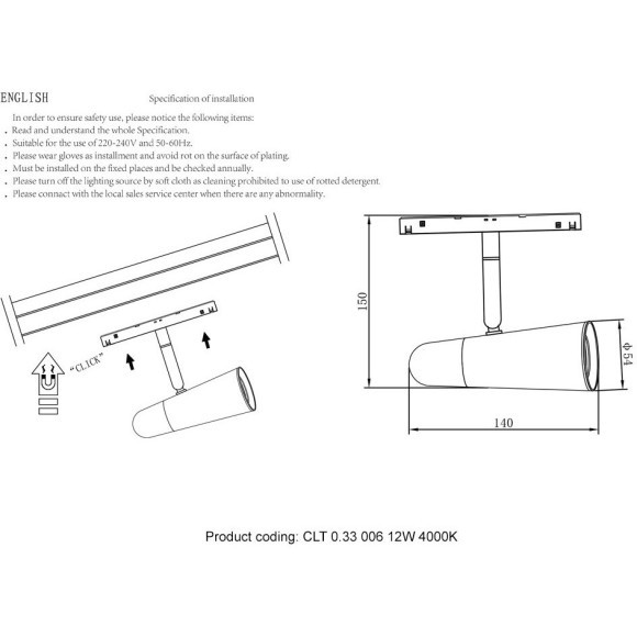 CLT 0.33 006 12W WH-CH 4000K Трековый магнитный светодиодный светильник Crystallux Space 48V CRI90+ 4000К 550Лм 24° 12W CLT 0.33 006 12W WH-CH 4000K Трековый магнитный светодиодный светильник Crystallux Space 48V CRI90+ 4000К 550Лм 24° 12W