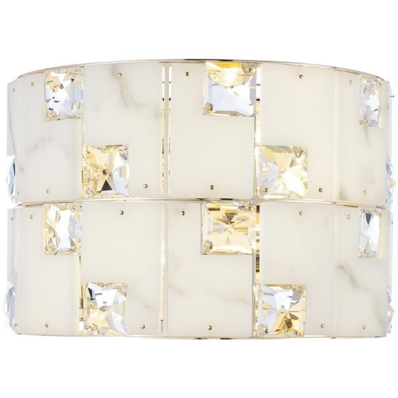 5076/2W HALL ODL24 497 золото/прозрачный/белый/металл/хрусталь/алебастр Бра E14 2*40W CHESSI