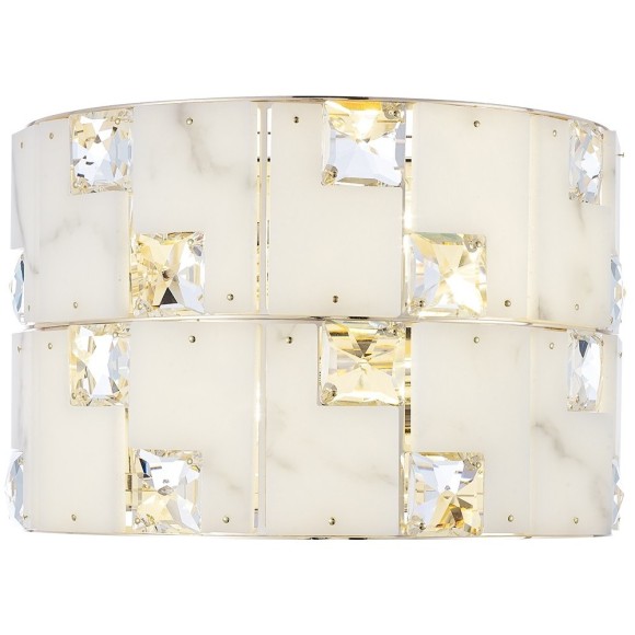5076/2W HALL ODL24 497 золото/прозрачный/белый/металл/хрусталь/алебастр Бра E14 2*40W CHESSI
