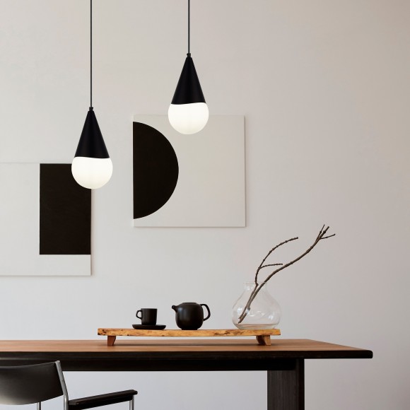 SLE1197-403-01 Светильник подвесной Черный/Белый E27 1*40W FIORI