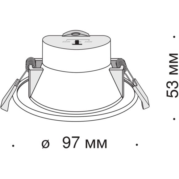 Встраиваемый светильник Maytoni DL015-6-L7W Stockton IP44 светодиодный LED 7W