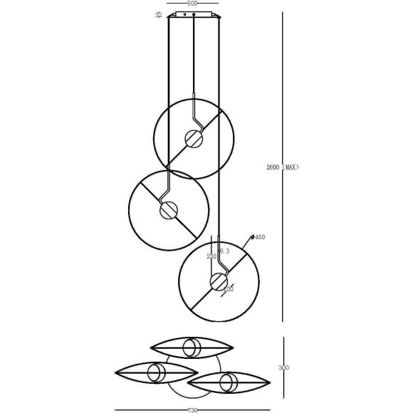 Подвесной светильник Maytoni MOD154PL-L6W3K1