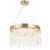 0160/309 Crystal Lux AQUA люстра латунь с прозрачными хрустальными подвесками, 9x40 Вт G9, Ø400 мм, IP20, 220 В