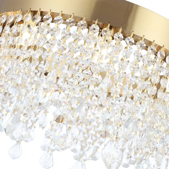 0160/309 Crystal Lux AQUA люстра латунь с прозрачными хрустальными подвесками, 9x40 Вт G9, Ø400 мм, IP20, 220 В 0160/309 Crystal Lux AQUA люстра латунь с прозрачными хрустальными подвесками, 9x40 Вт G9, Ø400 мм, IP20, 220 В