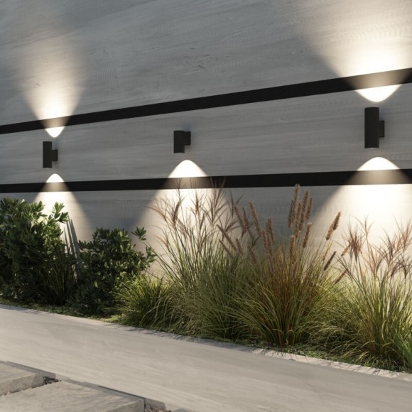 Настенный уличный светильник BORG Denkirs IP65, 10 Вт, 3000К, черный, алюминий DK9820-BK Настенный уличный светильник BORG Denkirs IP65, 10 Вт, 3000К, черный, алюминий DK9820-BK