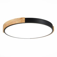 SLE201342-01 Светильник потолочный Черный, Светлое дерево/Белый LED 1*40W 3000K/4000K/6000K DELIA SLE201342-01 Светильник потолочный Черный, Светлое дерево/Белый LED 1*40W 3000K/4000K/6000K DELIA