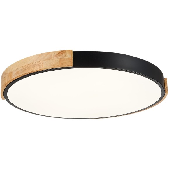 SLE201342-01 Светильник потолочный Черный, Светлое дерево/Белый LED 1*40W 3000K/4000K/6000K DELIA SLE201342-01 Светильник потолочный Черный, Светлое дерево/Белый LED 1*40W 3000K/4000K/6000K DELIA