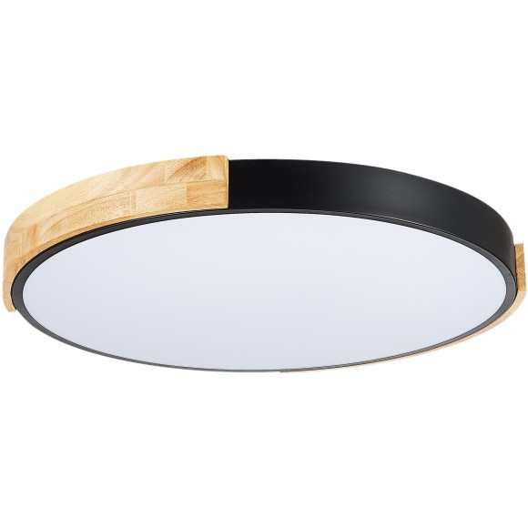 SLE201342-01 Светильник потолочный Черный, Светлое дерево/Белый LED 1*40W 3000K/4000K/6000K DELIA SLE201342-01 Светильник потолочный Черный, Светлое дерево/Белый LED 1*40W 3000K/4000K/6000K DELIA