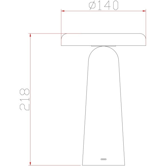 FR6109TL-L4B Аккумуляторный настольный светильник (на батарейках) с сенсорным выключателем 4Вт, 160Лм, 3000К