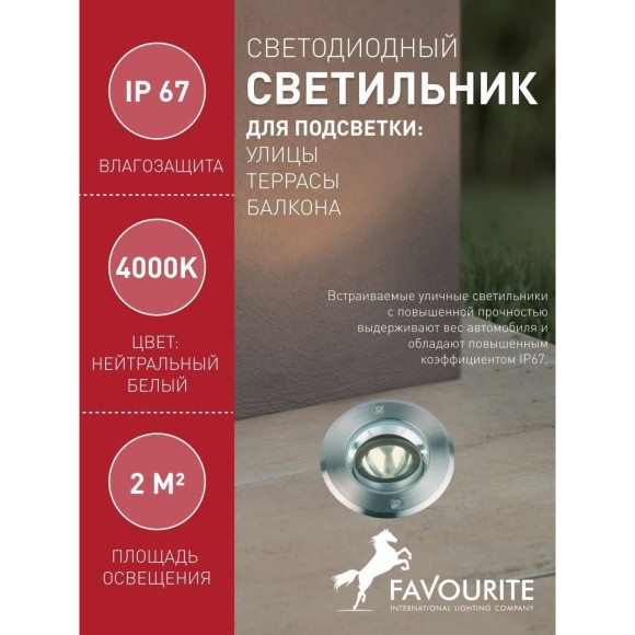 Встраиваемый светильник уличный Earthen 3039-1U