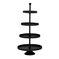 427648 BABIRIK Декоративное блюдо-этажерка H700 алюминий, черный 427648 BABIRIK Декоративное блюдо-этажерка H700 алюминий, черный