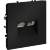 Розетка компьютерная встраиваемая VOLTUM S70 двойная RJ45+RJ45 кат.6, (черный матовый)
