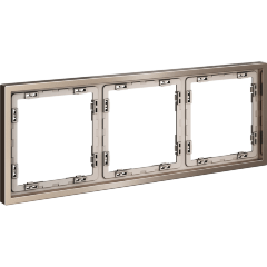 Рамка металлическая на 3 поста, S70 Metal (платина) Рамка металлическая на 3 поста, S70 Metal (платина)