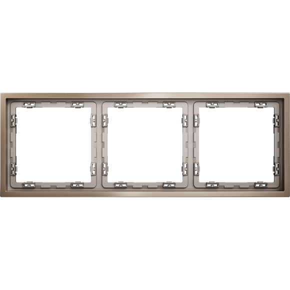 Рамка металлическая на 3 поста, S70 Metal (платина)