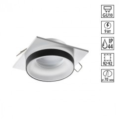 Встраиваемый светильник Novotech 370788 WATER IP44 под лампу 1xGU10 9W Встраиваемый светильник Novotech 370788 WATER IP44 под лампу 1xGU10 9W