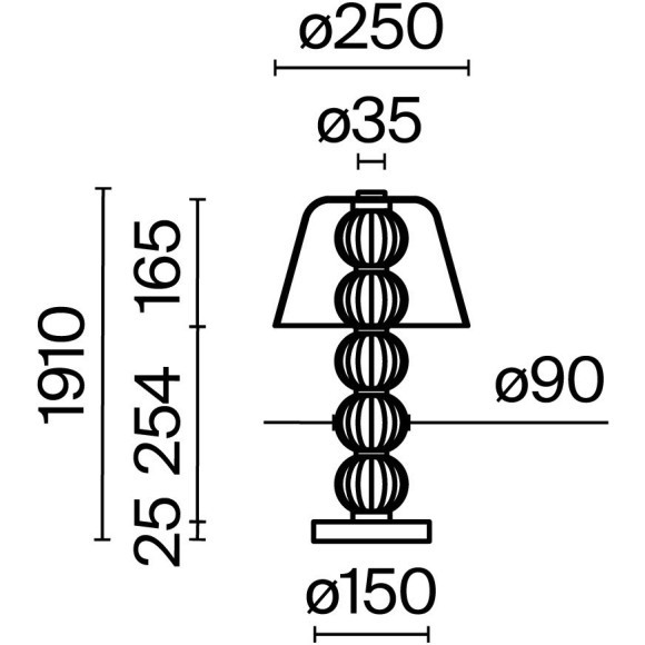 Настольный светильник Maytoni MOD555TL-L8G3K