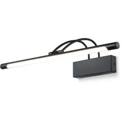 Настенная LED подсветка Maytoni Finelli MIR004WL-L12B 12Вт 3000K 800Лм 120° CRI80 чёрная, матовый металл, светильник для зеркал и картин, поворотный шарнир у плафона, без выключателя на корпусе