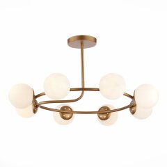 SLE220602-08 Светильник потолочный Золотистый/Белый E14 8*40W CALABRIA SLE220602-08 Светильник потолочный Золотистый/Белый E14 8*40W CALABRIA