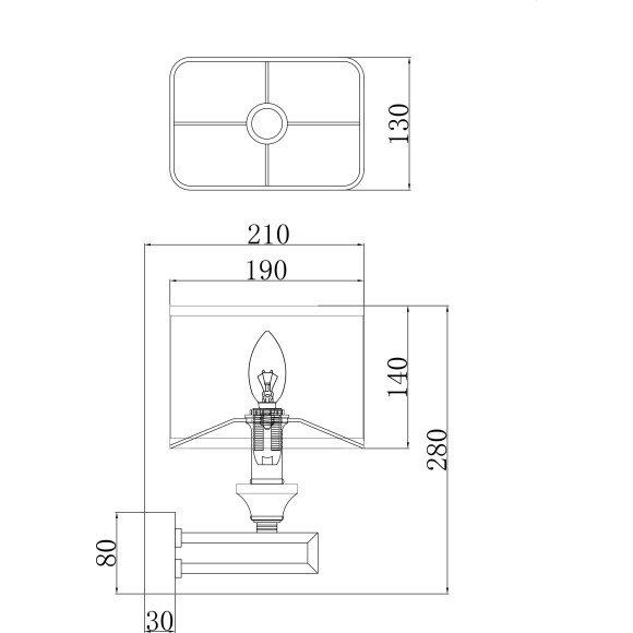 Бра Maytoni MOD020WL-01CH ONTARIO под лампу 1xE14 40W