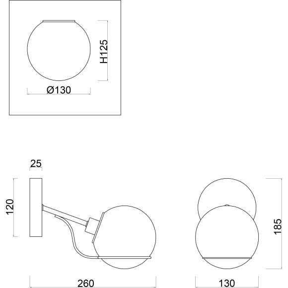 Бра Freya FR5014WL-01CH Sally под лампу 1xE14 40W