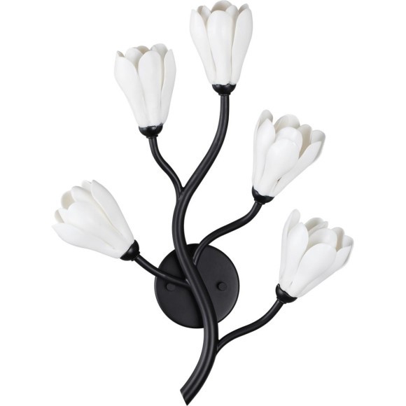 5090/5W MODERN ODL25 561 черный матовый/белый/фарфор Бра G4 LED 5*5W GARDI