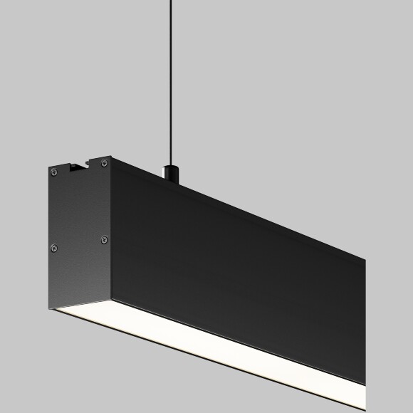 Maytoni LL312048 Готовый 2м линейный подвесной черный светильник с белым матовым рассеивателем, длина 200см, 2000x67x35мм, LED 40Вт 2200Лм 4000К CRI90 120° IP33 220В (комплект: лента, блок питания, крепления, профиль)