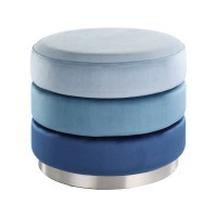 424133 MASHIKE Пуф H425, Ø500, полиэстер многоцветный, металл серебро