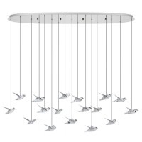 390403 EGLO PARATEBUENO 1 Светодиодный подвесной светильник диммируемый по TRIAC, 51Вт, 6460Лм, 3000К, хром